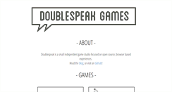 Desktop Screenshot of doublespeakgames.com