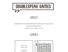 Tablet Screenshot of doublespeakgames.com